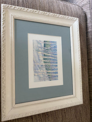 winter trees framed art