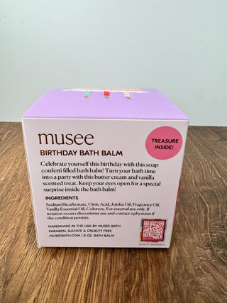 Musee Birthday Cake Boxed Bath Balm