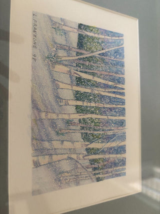 winter trees framed art