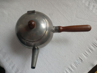 Art Deco Pewter Tea/Coffee Pot ALLOY ARTWORKS INC #276 5.5 diameter