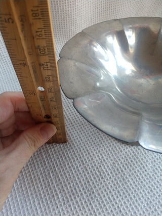 Pewter Pedestal Trinket Dish by Flag & Homan # 29 / 3.25 in x 6in