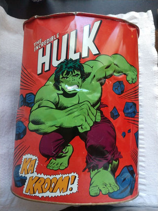 1979 CHEINCO Incredible Hulk Metal Trash Can**Rare**Made in USA. Vintage Marvel