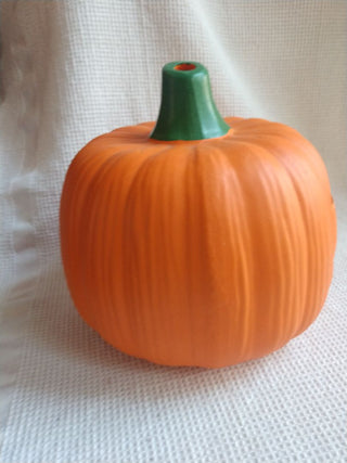 Earthenware Ceramic Pumpkin Votive Candle Holder, Matte Finish