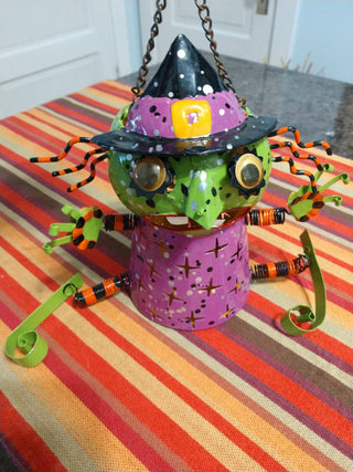 Silvestri Witch Halloween Tealight Candle Holder Metal Jack-o-lantern