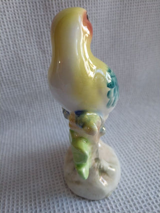 Made in Japan Vntg parakeet statue Repaired tail