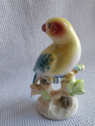 Made in Japan Vntg parakeet statue Repaired tail