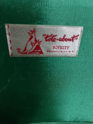 Vintage Green Tailored Light Luggage Round Hat Box Style Suitcase Zip