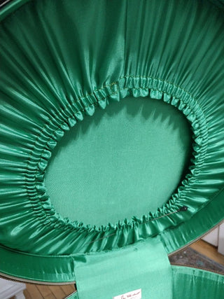 Vintage Green Tailored Light Luggage Round Hat Box Style Suitcase Zip