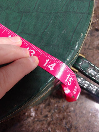 Vintage Green Tailored Light Luggage Round Hat Box Style Suitcase Zip