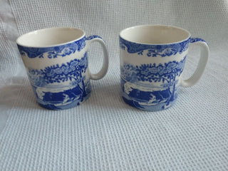 Set of 2 Spode Italian Mug Made In England Design 1816-A-10Blue & White Collection