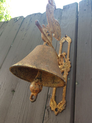 Rooster Chicken Iron Bell Wall Mount