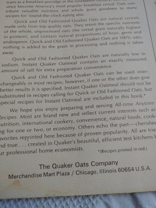 All Time Any Time Recipes - Quaker Oats