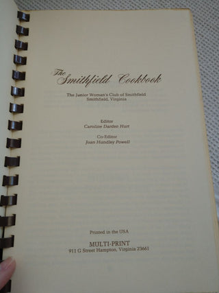 The Smithfield Junior League Cookbook 1978