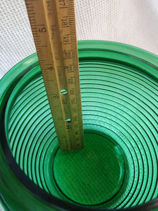 Vntg Green Glass Planter