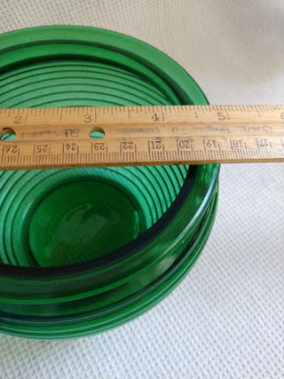 Vntg Green Glass Planter