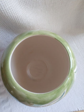 Hand Painted Ceramic Vase 8" Made in Portugal 4 Fruit designs