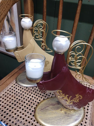 Set of 2 Metal Angel Candle holders