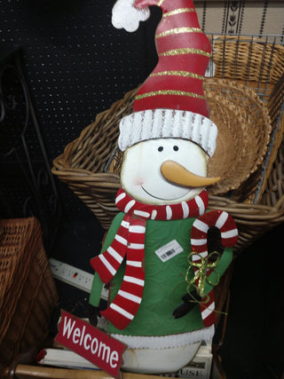 Metal Snowman Welcome