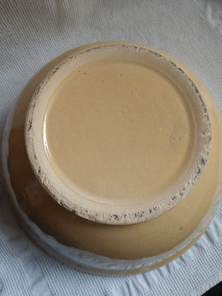 1920's 30's Yellow Watt Pottery mixing bowl  12"x5.5"