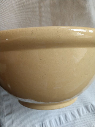 1920's 30's Yellow Watt Pottery mixing bowl  12"x5.5"