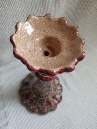 9" Biagioli Gubbio Italy Handmade Candle-Holder