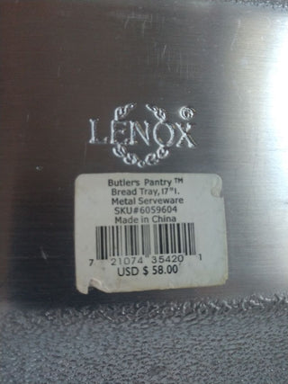 Lenox Butlers Pantry Metal Bread / Serving Tray 17"