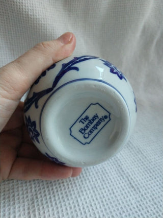 Vntg Blue & White Vase Bombay Co.