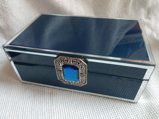 Blue Jeweled Trinket Box