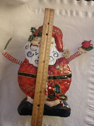 Small Metal Santa Candle holder