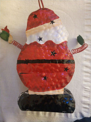 Small Metal Santa Candle holder