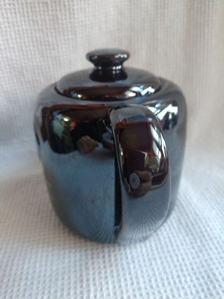 Brown Luster Ware Tea Pot w/ Rooster
