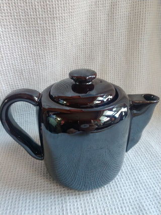 Brown Luster Ware Tea Pot w/ Rooster