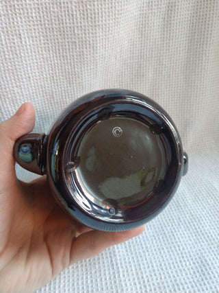 Brown Luster Ware Tea Pot w/ Rooster