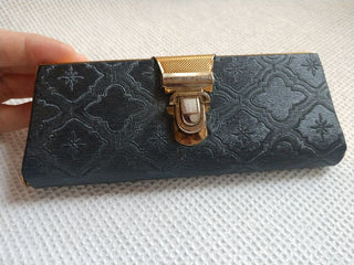 Vntg Woman's Eye Glass Case  Smokey Blue