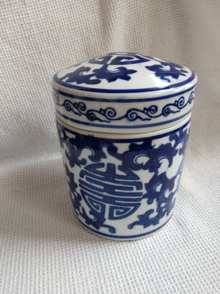 Chinese Blue & White Jar w/ Lid