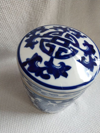Chinese Blue & White Jar w/ Lid