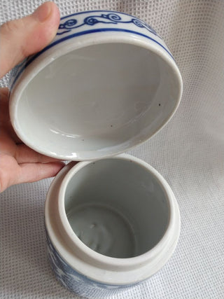 Chinese Blue & White Jar w/ Lid