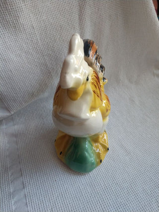 Vintg USA Rooster Planter Vase