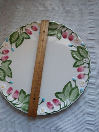 Spring Easter Strawberry Platter 12"