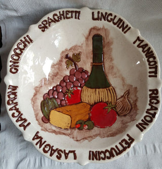 Handmade Italian Theme Bowl w/flaw/crack
