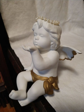 Party Light ? White Bisque Porcelain Cherub