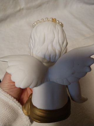 Party Light ? White Bisque Porcelain Cherub