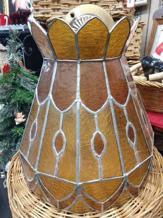 Yellow Stain Glass Light Fixture