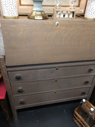 Vintage Refinished Drop down desk with drawers