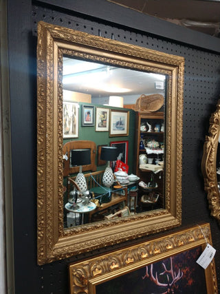 Med Size Vintage Mirror Painted gold