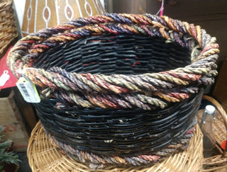 Large Black & Multi Colored Basket