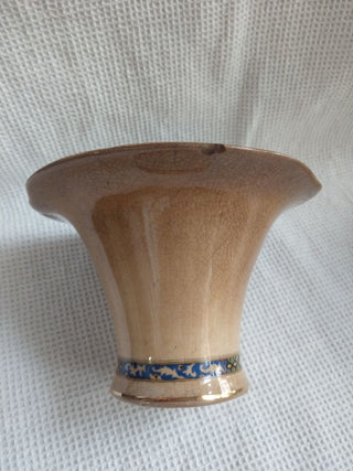 West End Pottery Co. Ohio Porcelain Vase Gold Trim