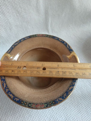 West End Pottery Co. Ohio Porcelain Vase Gold Trim