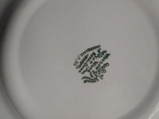 Set of 5 Soup Bowls Red Transfer Ware Willow Ware China /Firm