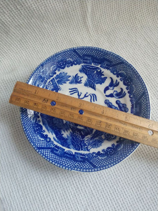 Set of 3 Blue Willow Transfer Ware Saucers Price Firm